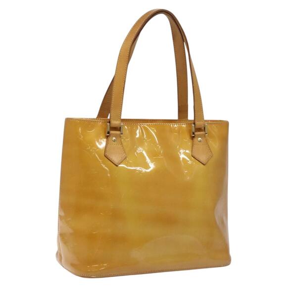 LOUIS VUITTON Monogram Vernis Houston Hand Bag Beige M91004 - Picture 1 of 13